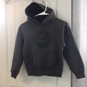 Muskoka bear wear dark grey-  Pullover Hoodie with Logo